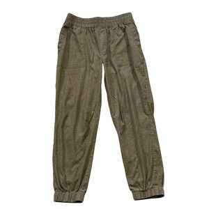 Prana Mantra Jogger Brown Green Hemp Blend Pants W41190814 Womens Large